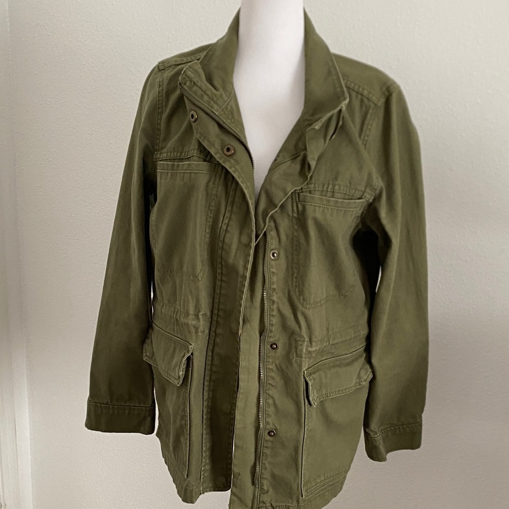 Madewell Jacket in Olive 100% Cotton
